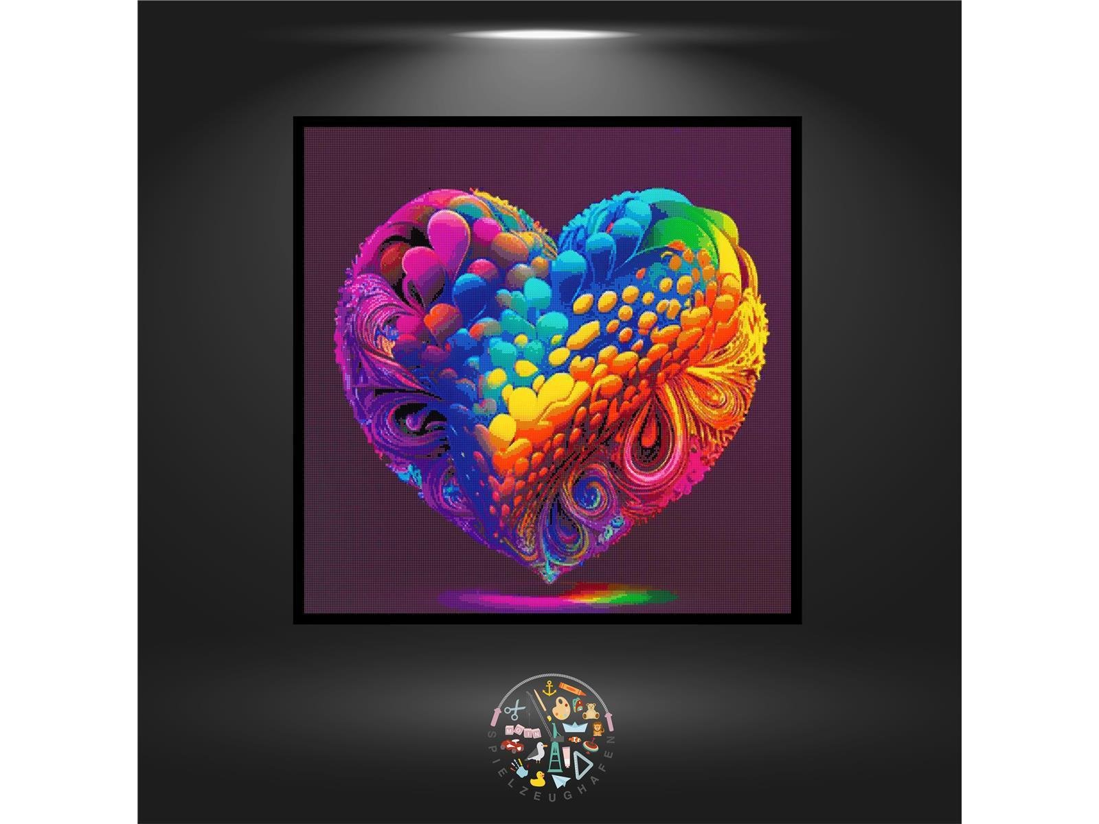 Regenbogenherz - Strass rund von Spielzeughafen