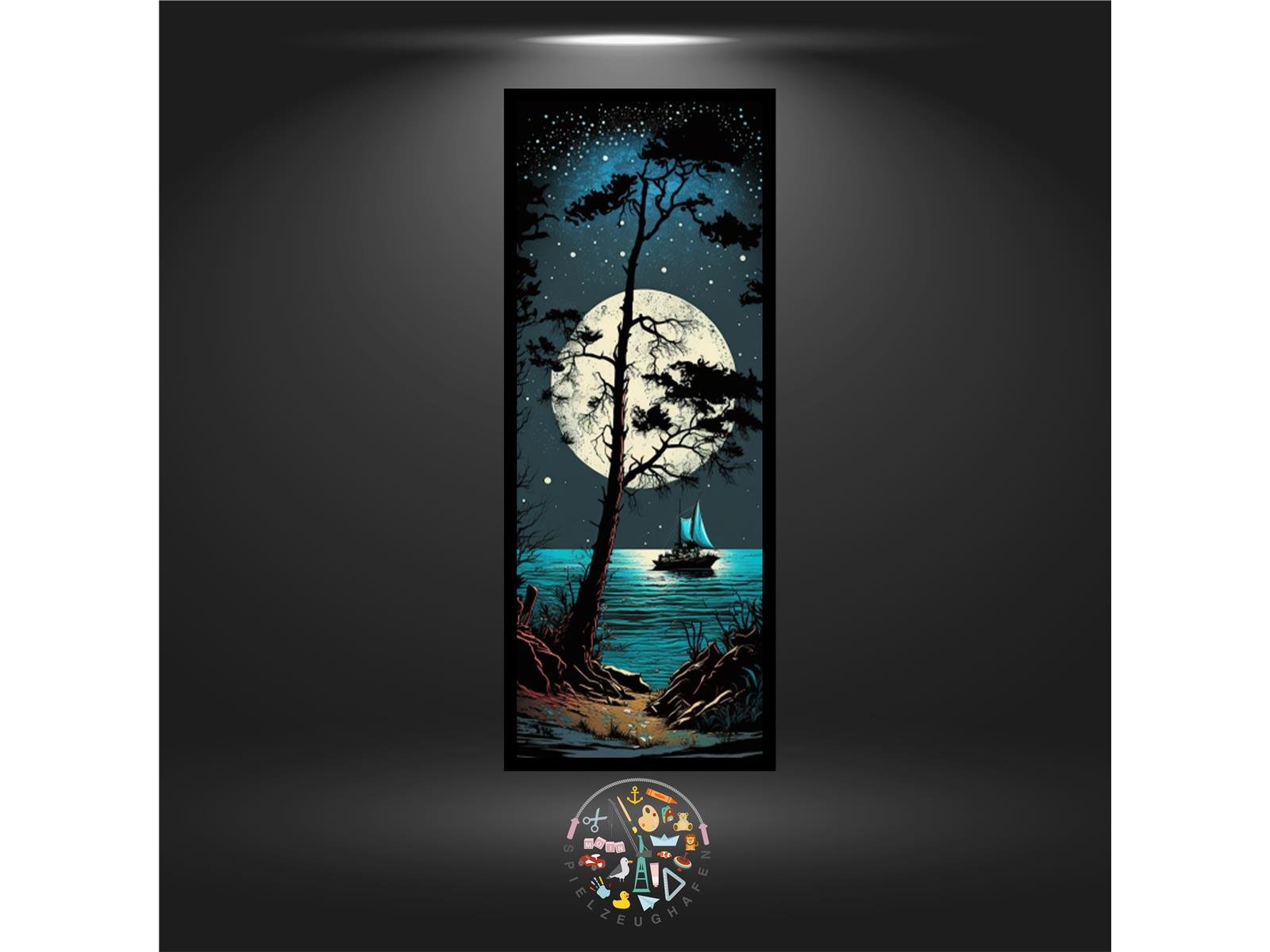 Sail into the moon - Quadratisch von Spielzeughafen