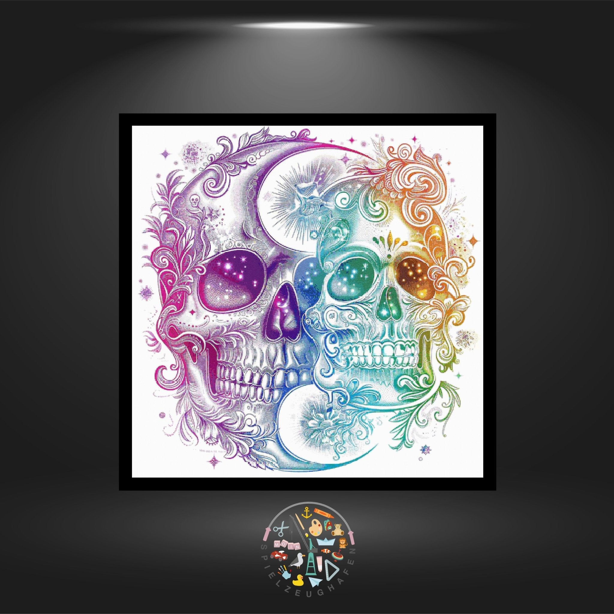 Skull 'Calvaria and wife' - Strass rund von Spielzeughafen