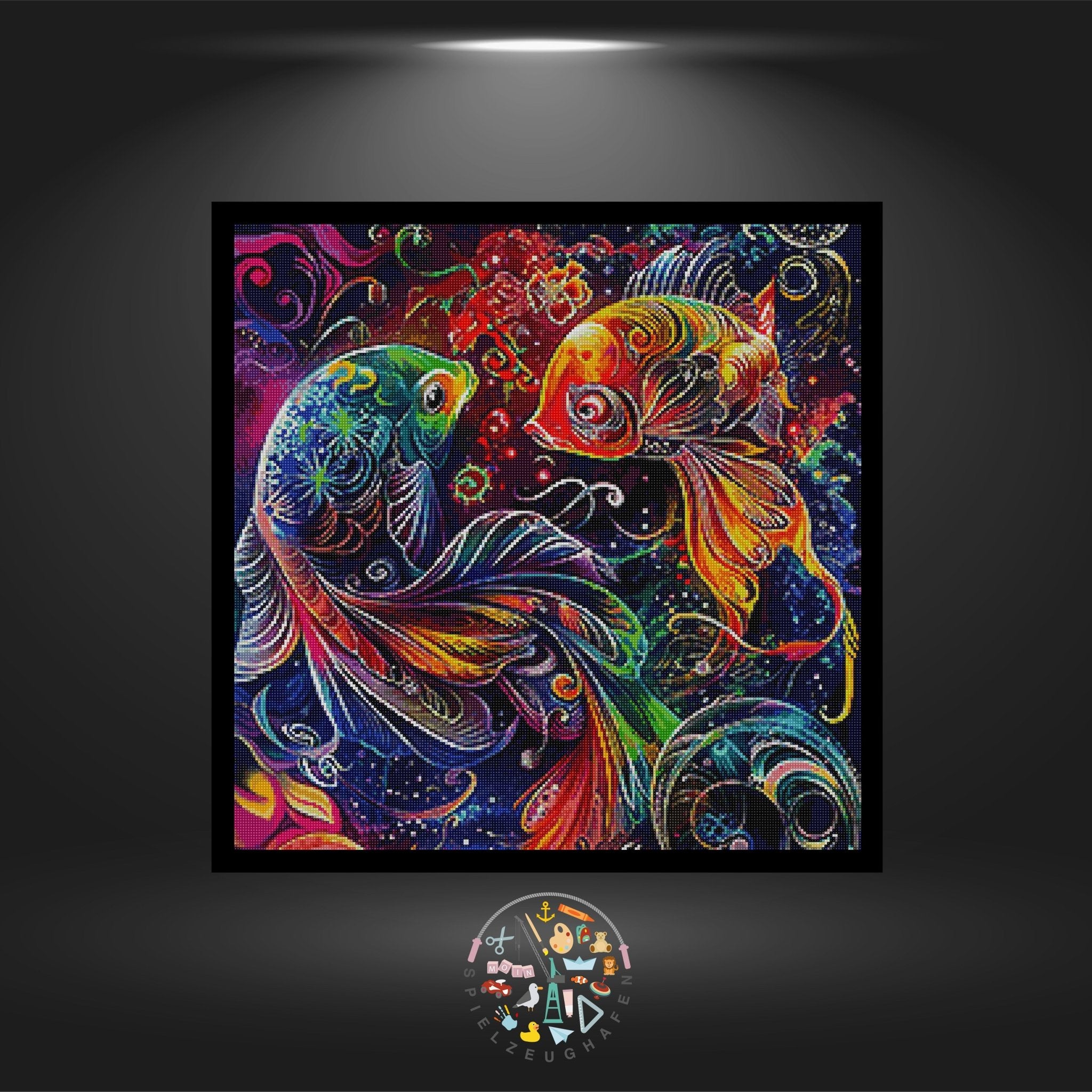 Sternzeichen Fisch Bunt - Quadratisch mit AB von Spielzeughafen