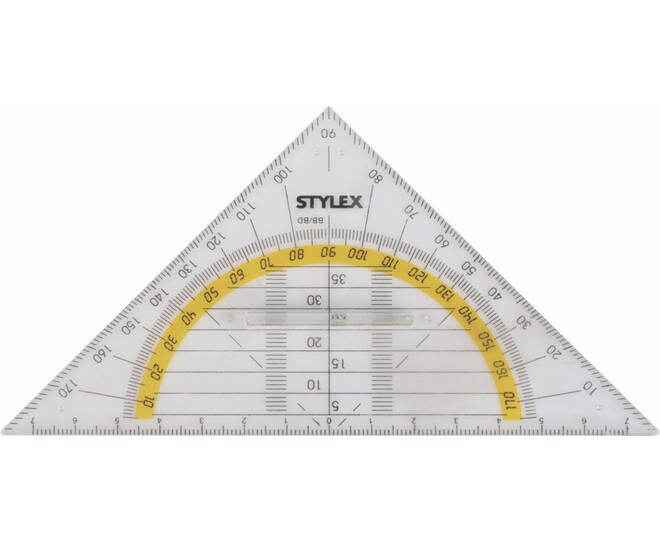 STYLEX Geometriedreieck, 16 cm mit Griff von Spielzeughafen