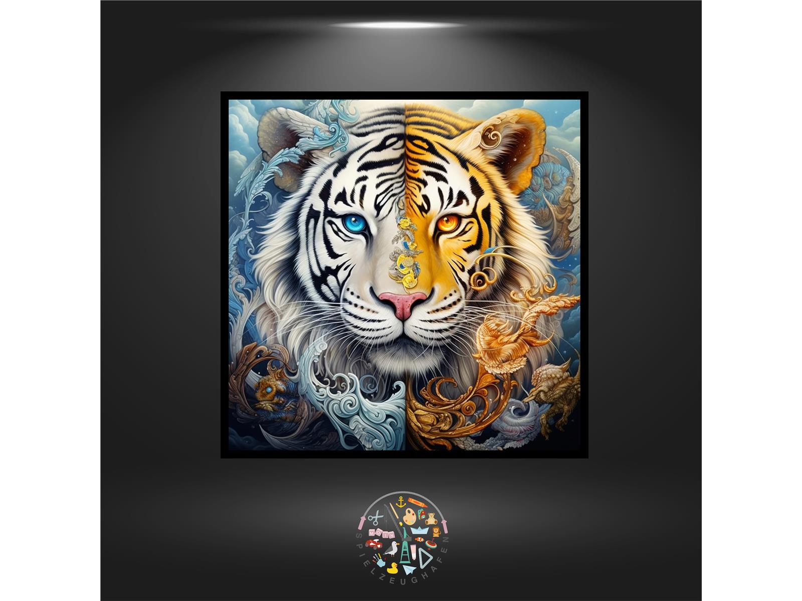 Tiger 'Omega' - Quadratisch mit eckig Strass von Spielzeughafen