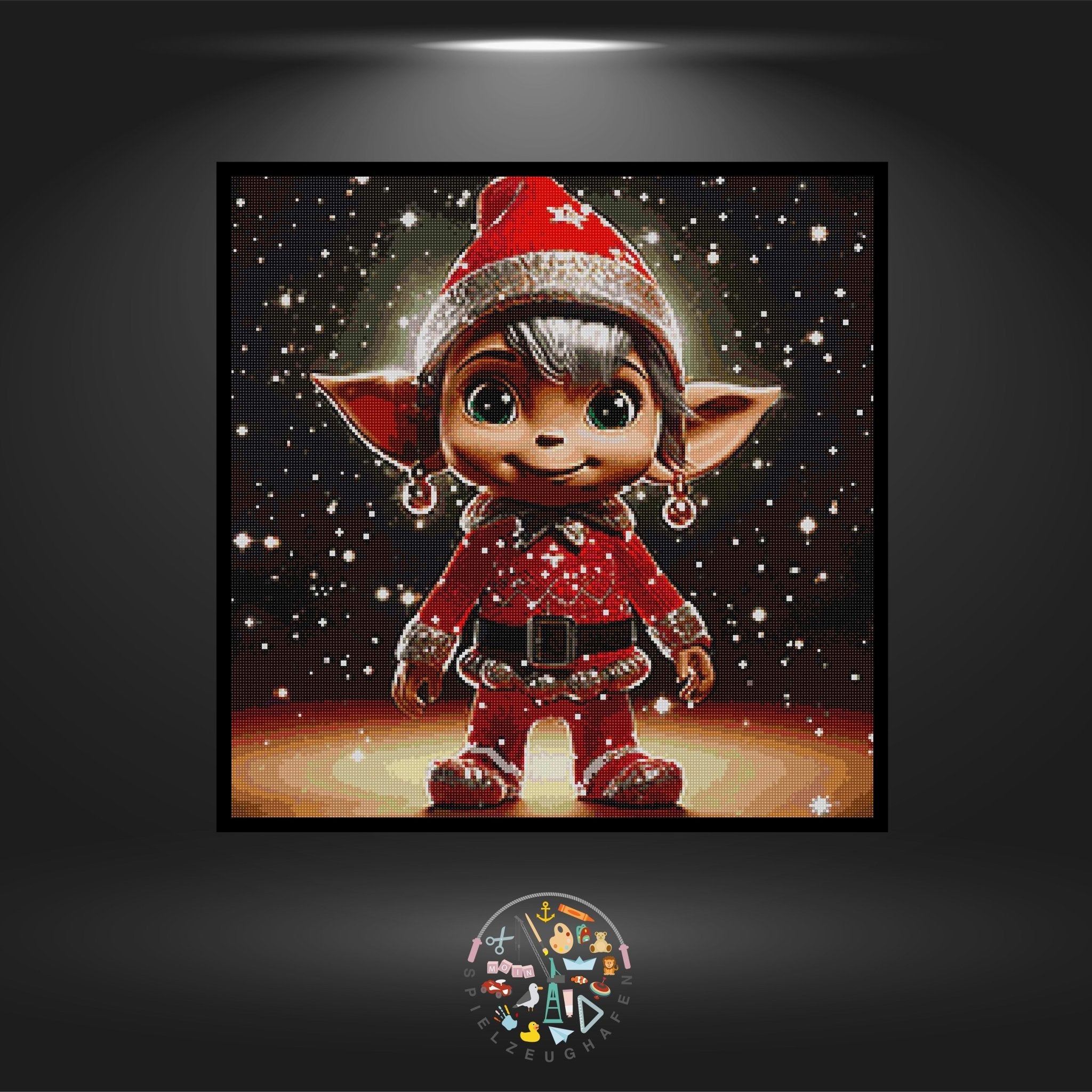 Weihnachtself 'Mette' - Quadratisch mit AB von Spielzeughafen