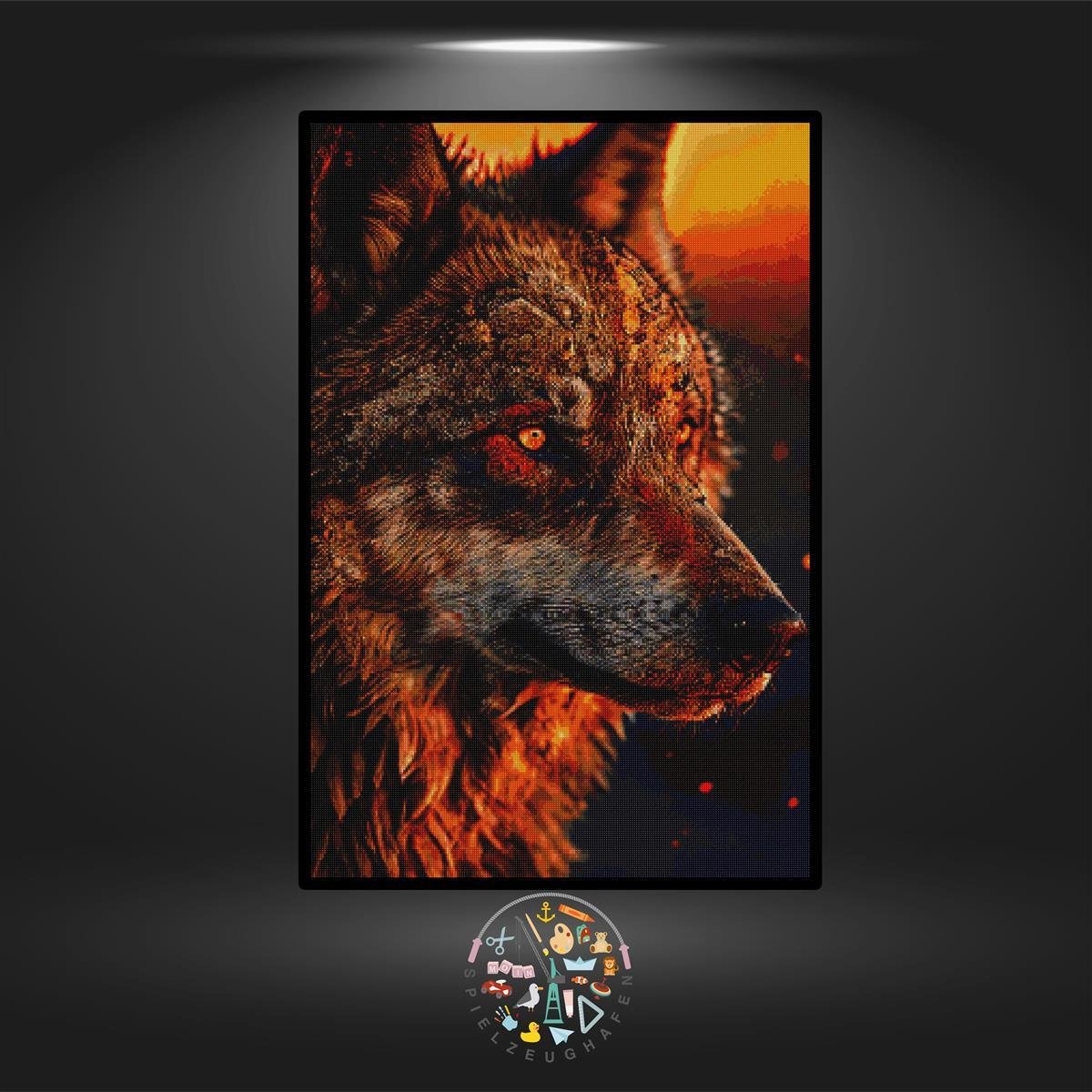 Wolf 'Earl Grey' - Quadratisch mit Strass eckig von Spielzeughafen