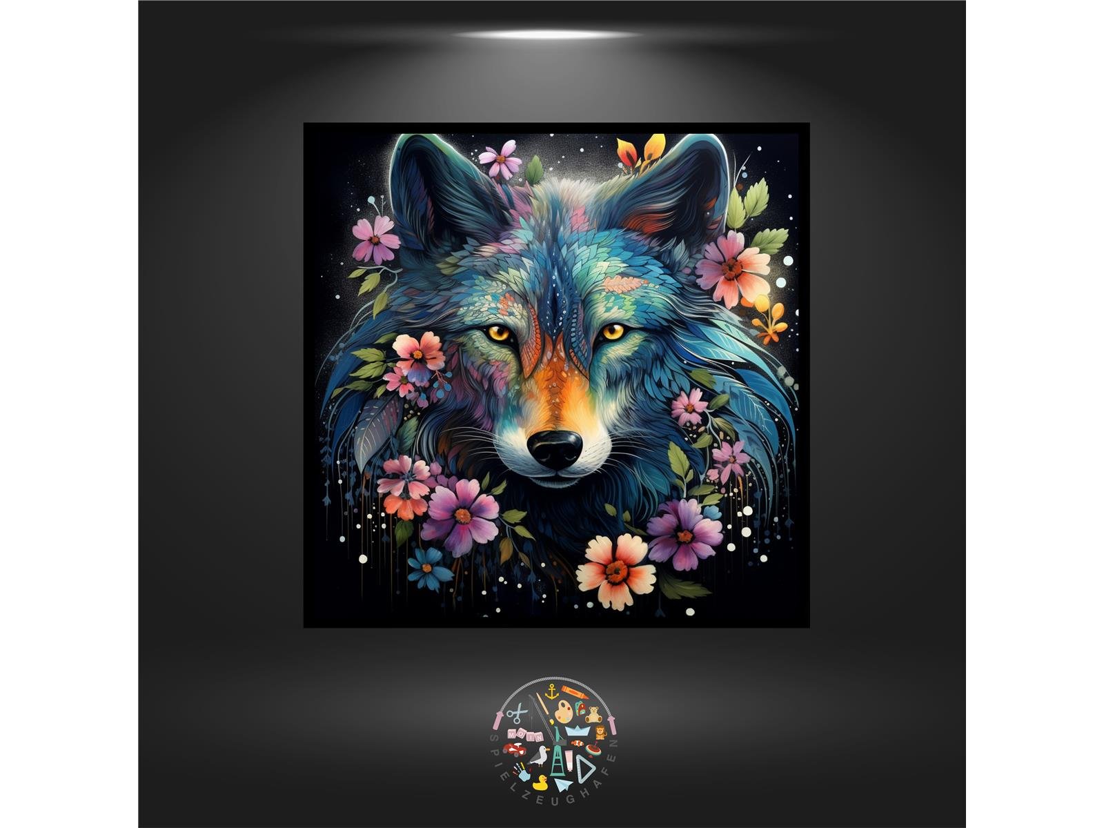 Wolf 'Flowerpower' - Quadratisch von Spielzeughafen