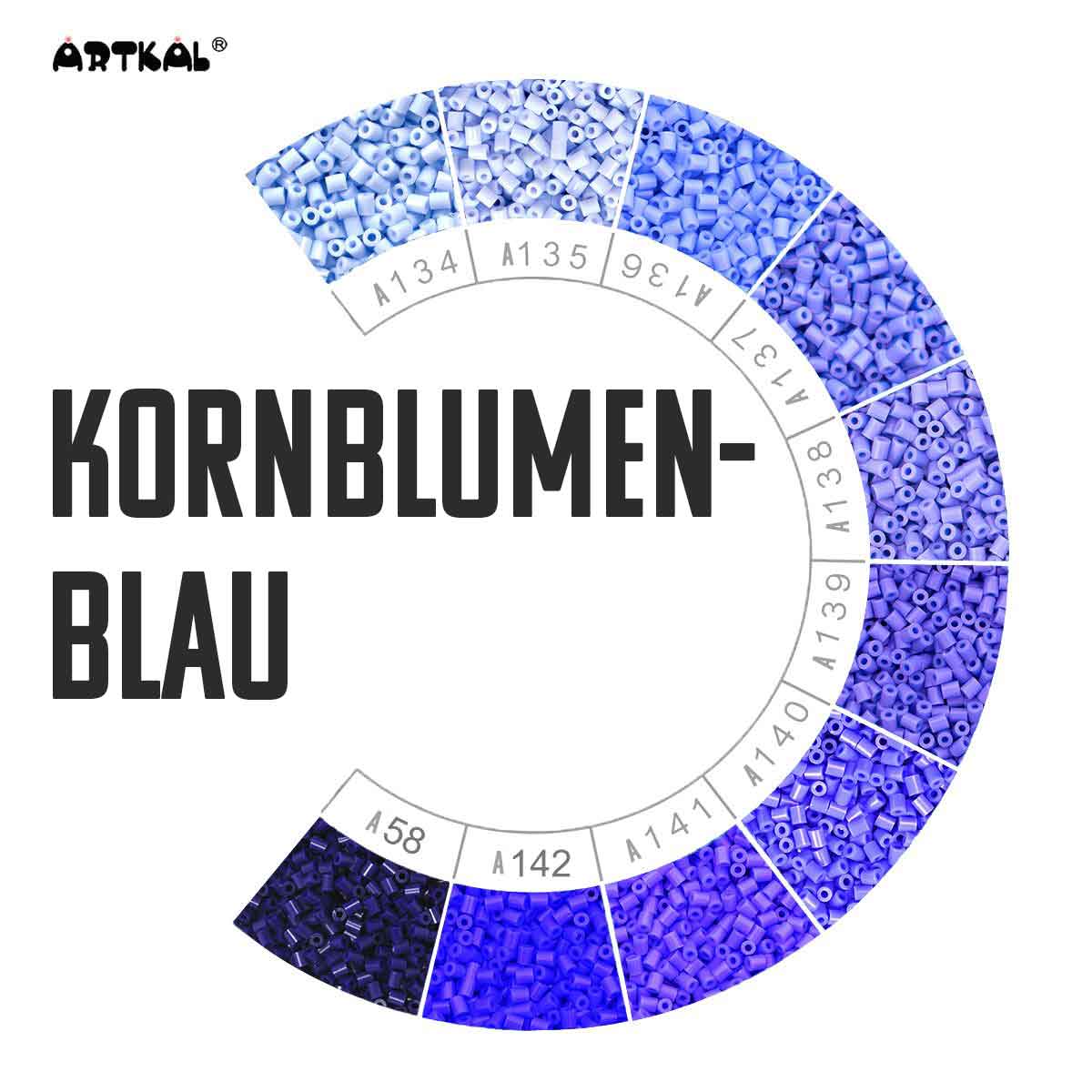 2000 Artkal MINI A 2,6mm Kornblumenblaue Farben (soft) von Spielzeughafen