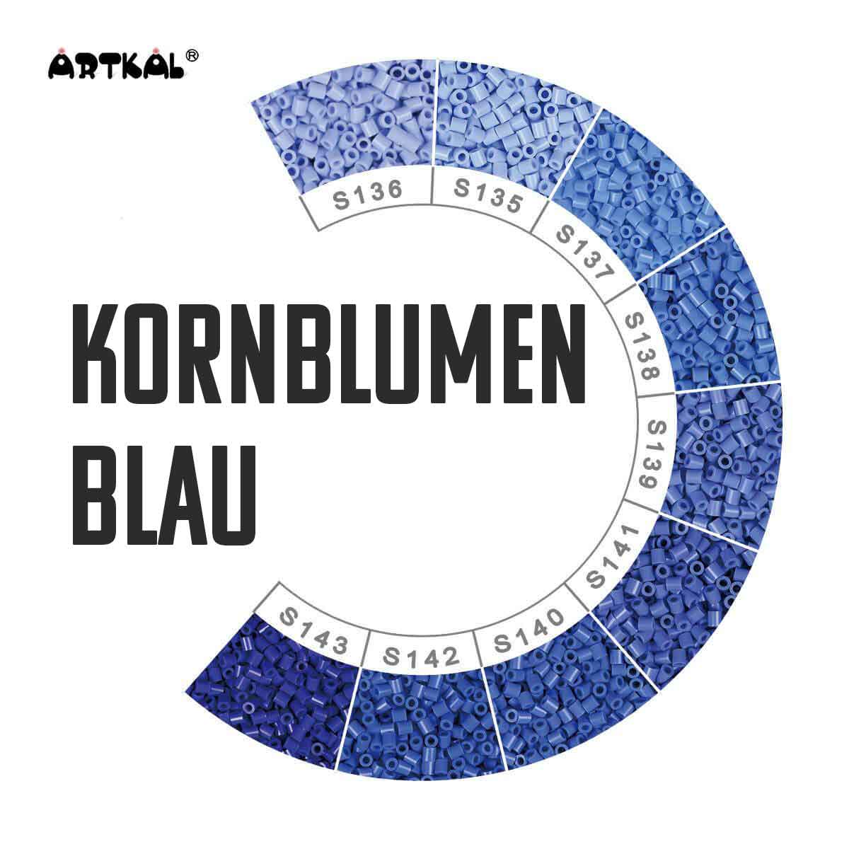 1000 Artkal MIDI S 5mm Kornblumenblautöne