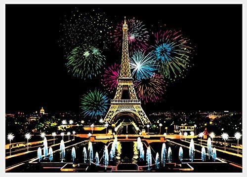 Scratch Painting Paris Feuerwerk