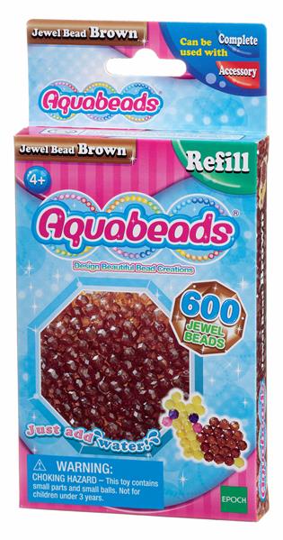 Aquabeads Braune Glitzerperlen