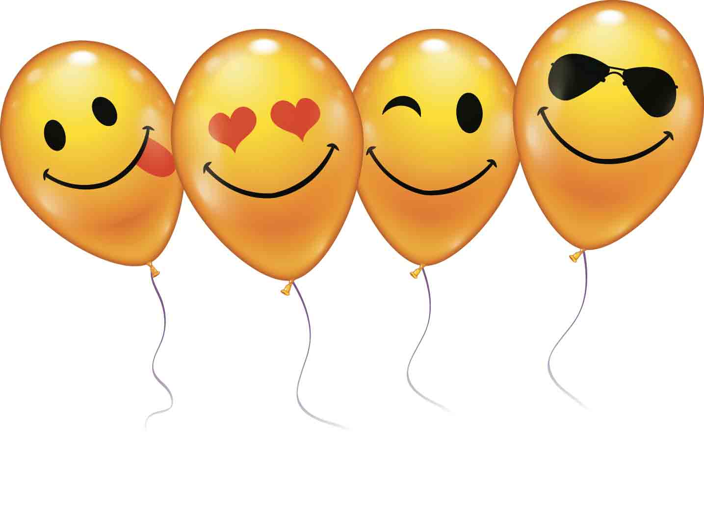 STYLEX Luftballons, Smiley, 6er Beutel