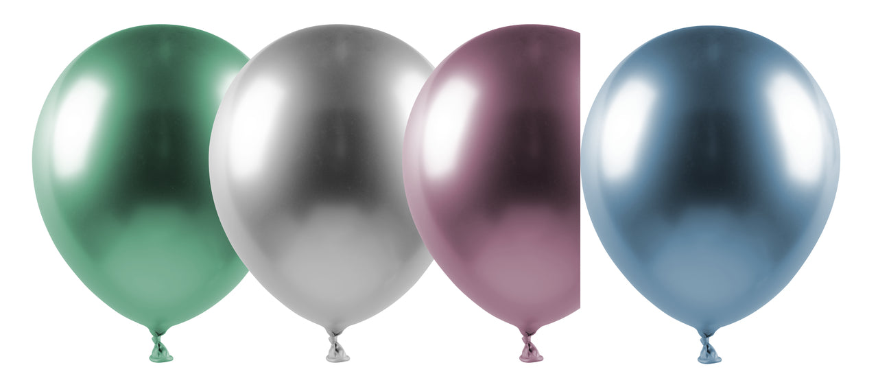 STYLEX Luftballons, Metallic, 4er Beutel