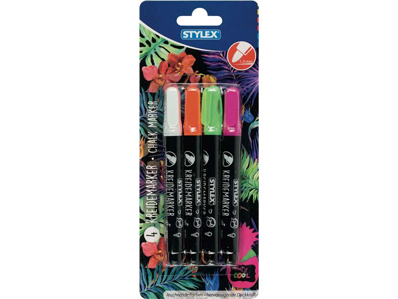 STYLEX Kreidemarker, 4 Stück