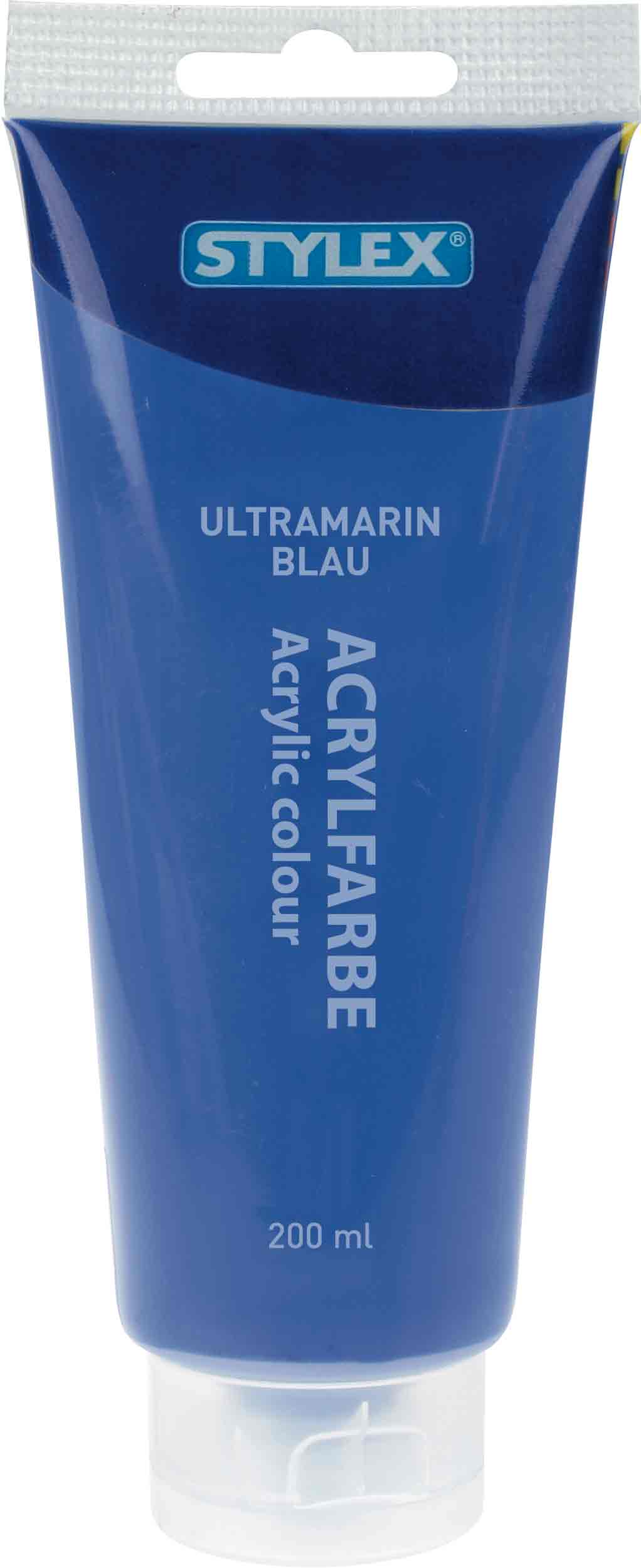 STYLEX Acrylfarbe 200 ml, Ultramarinblau