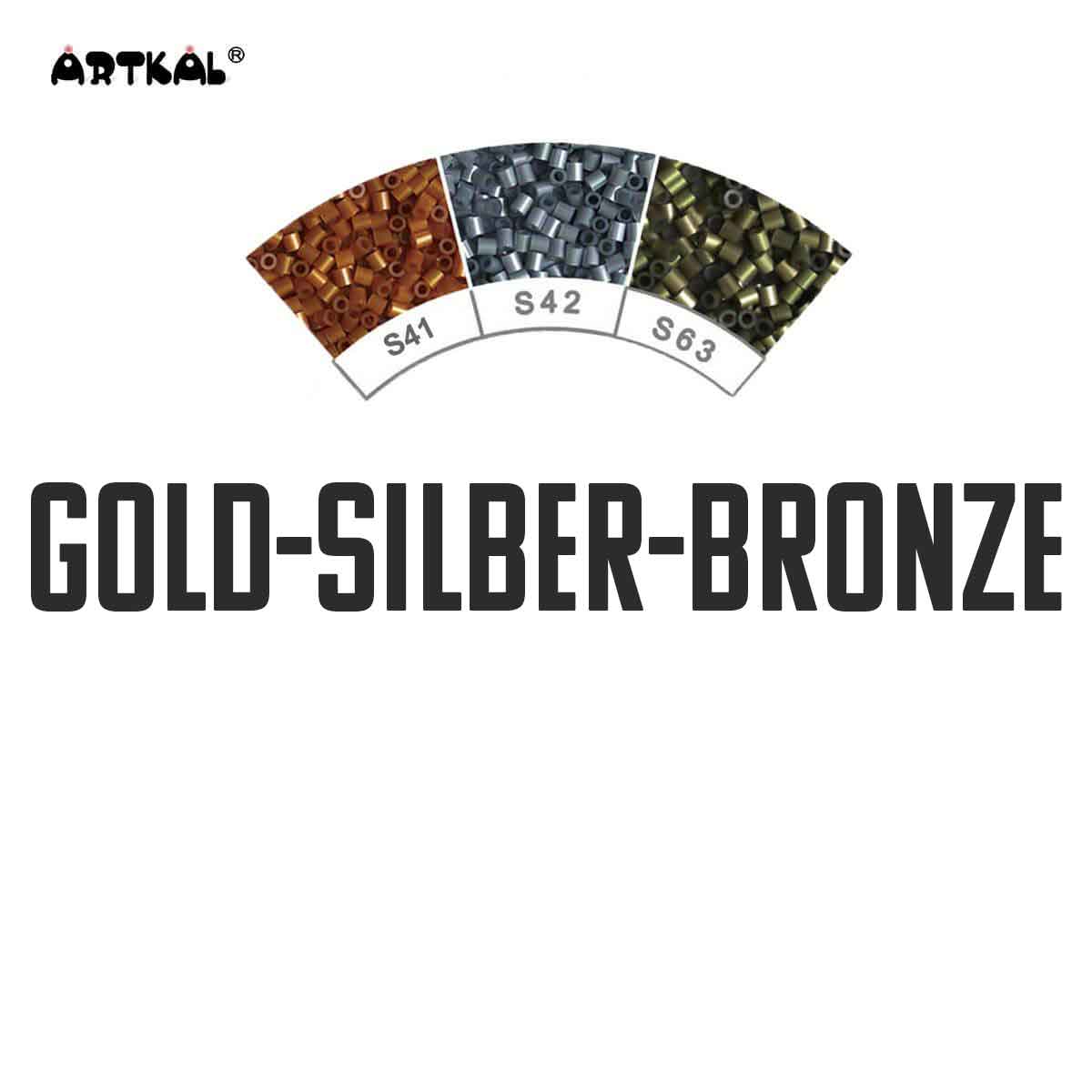 1000 Artkal MIDI S 5mm Gold-Silber-Bronze