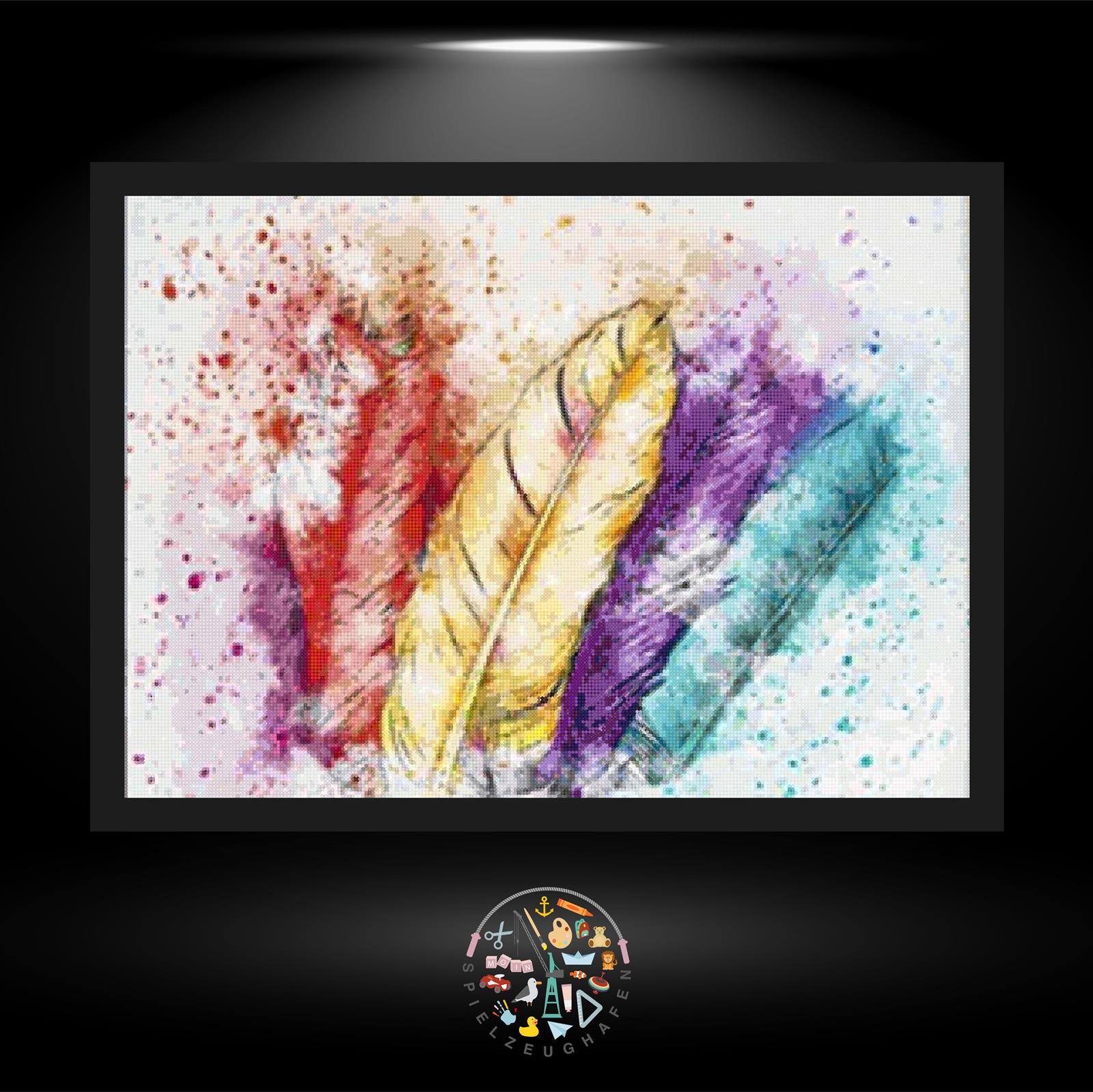 'Bunte Federn' - Strass / Rhinestone von Spielzeughafen