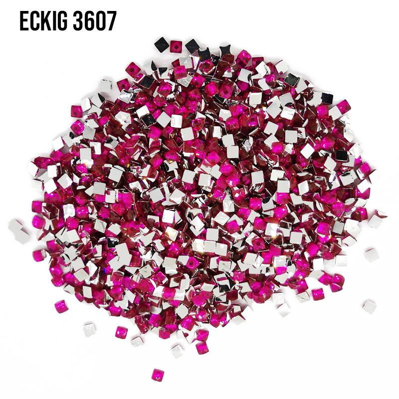 Plum - Light eckig Strass