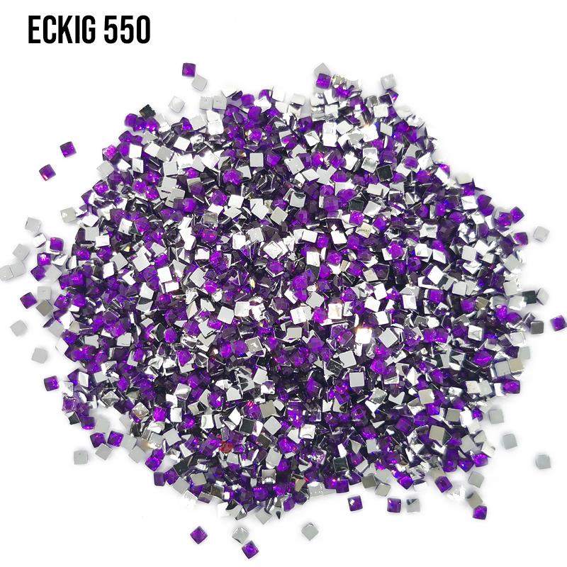 Violet - Very Light eckig Strass