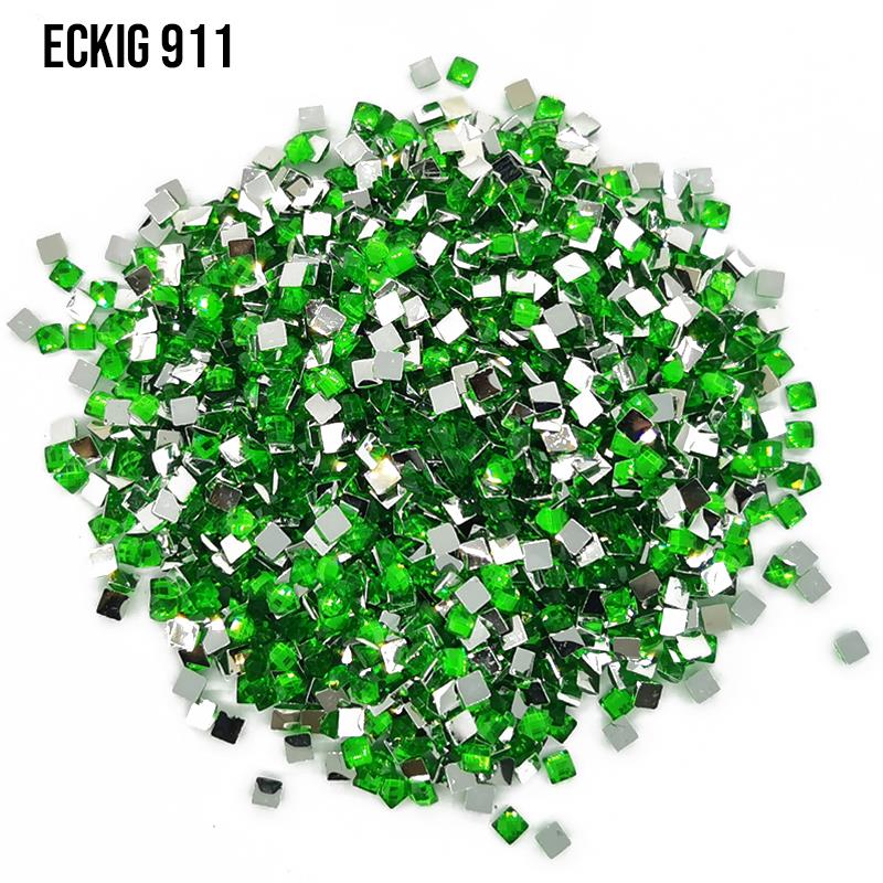 Emerald Green - Medium eckig Strass