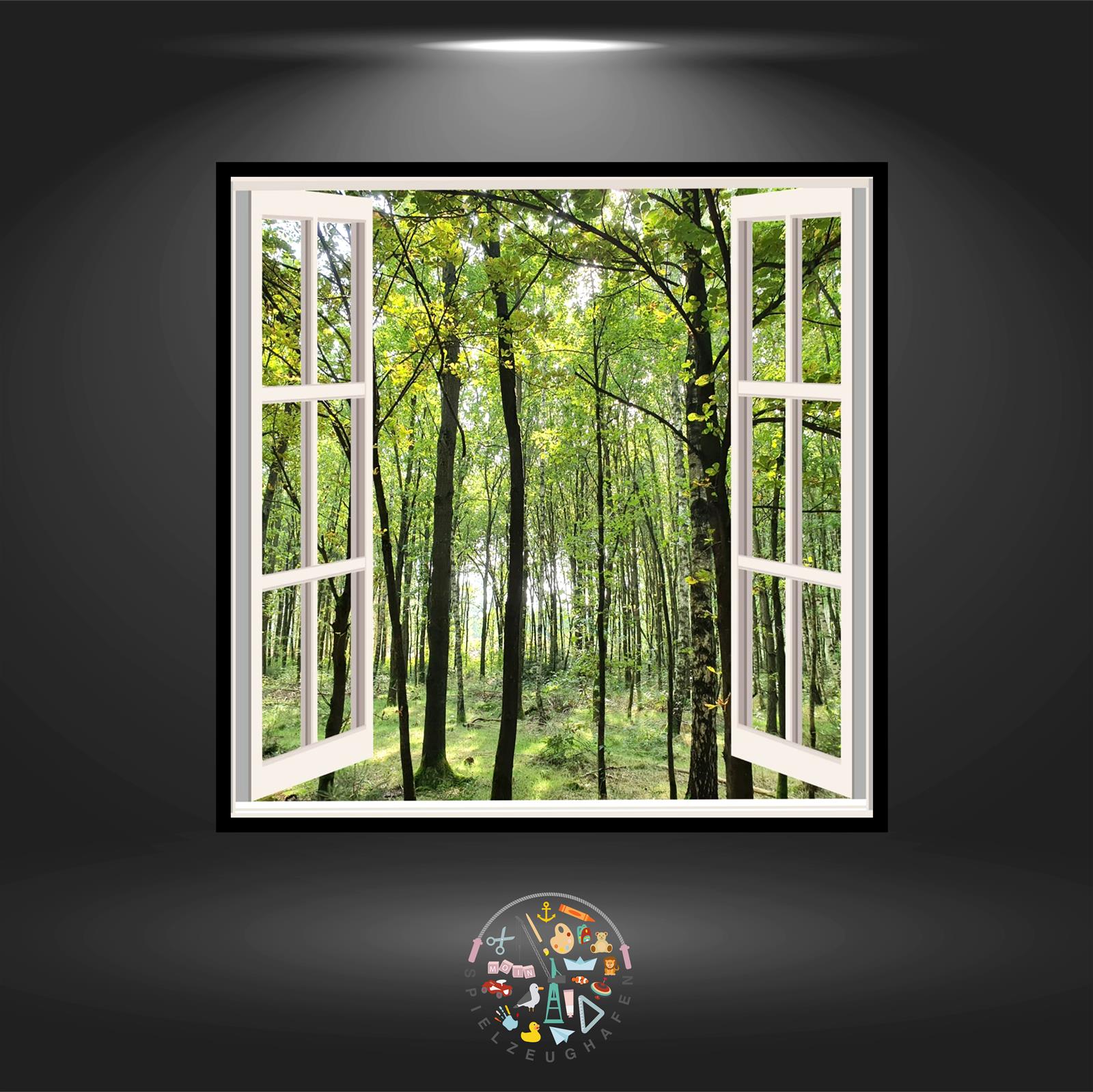Fenster Waldidylle - Quadratisch von Spielzeughafen
