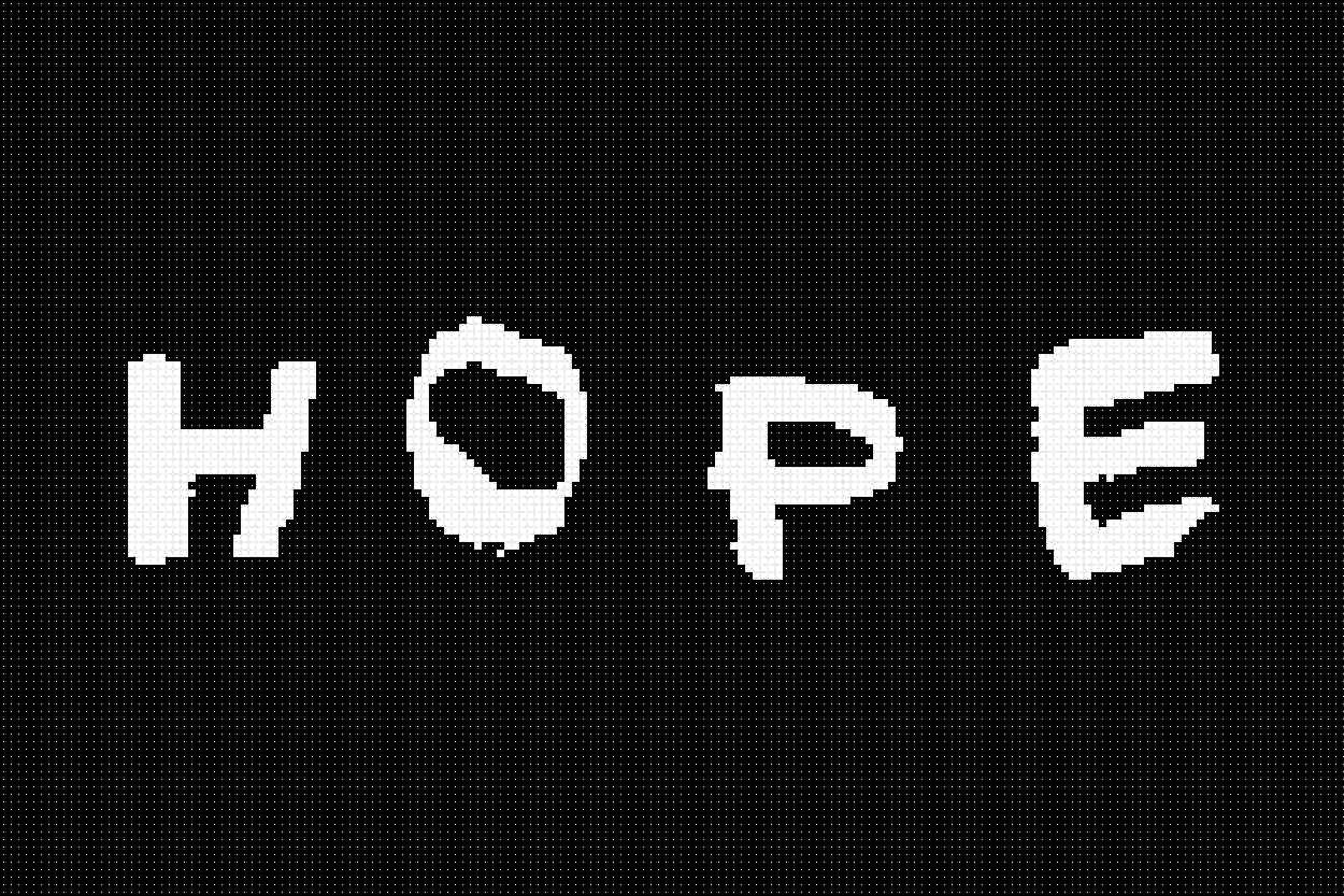 'Hearts of hope' - Quadratisch Nachtleuchtend von Spielzeughafen