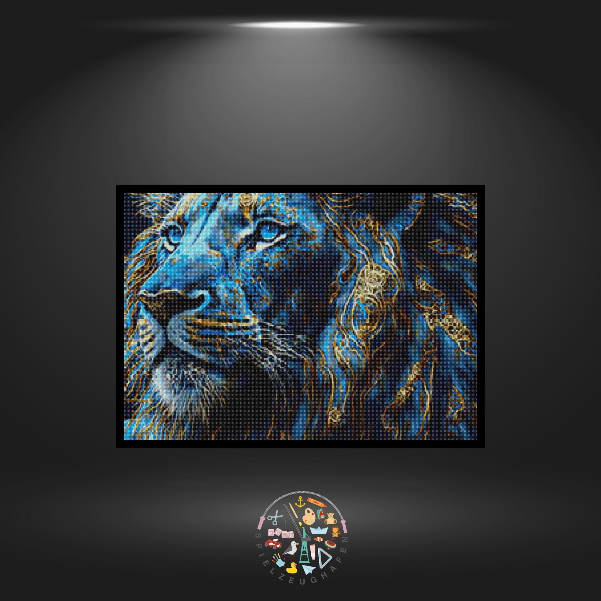 Löwe Topas - Quadratisch (eckig) 60x90 cm von Spielzeughafen