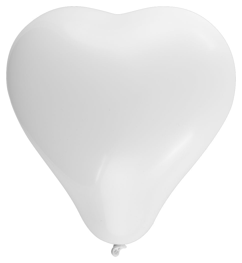 Luftballons weiße Herzen, 6er Beutel von Spielzeughafen