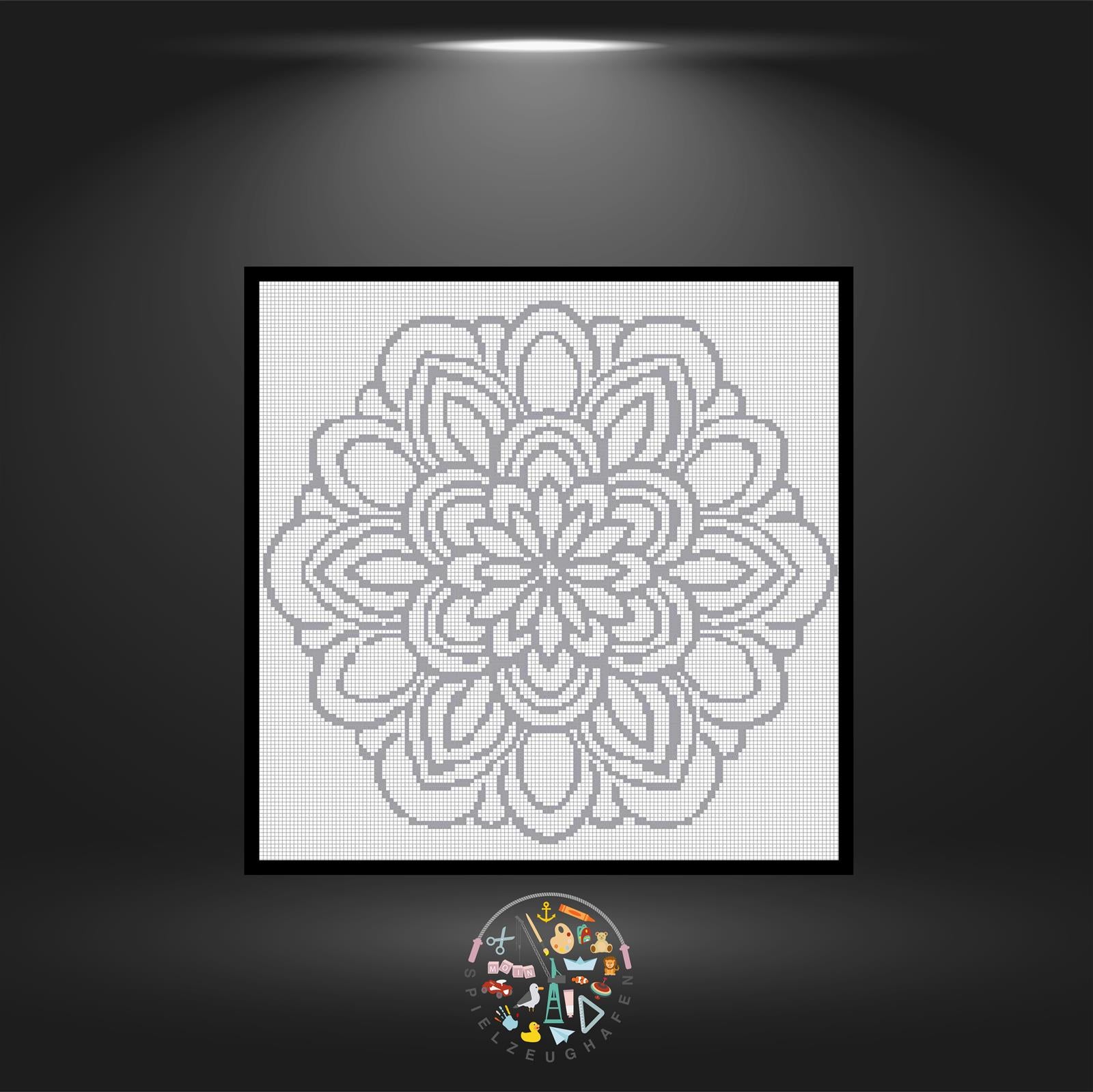 Mandala 16 - Quadratisch (OHNE STEINE) von Spielzeughafen