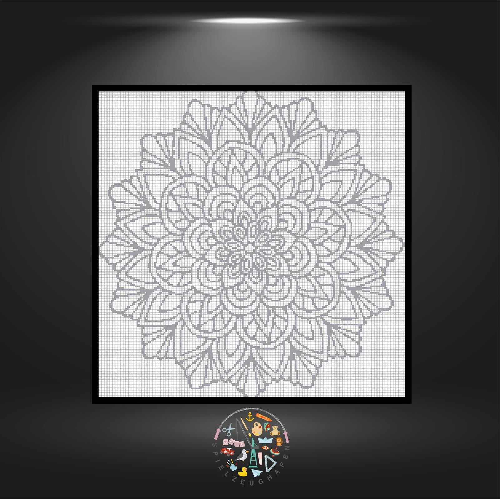 Mandala 17 - Quadratisch (OHNE STEINE) von Spielzeughafen