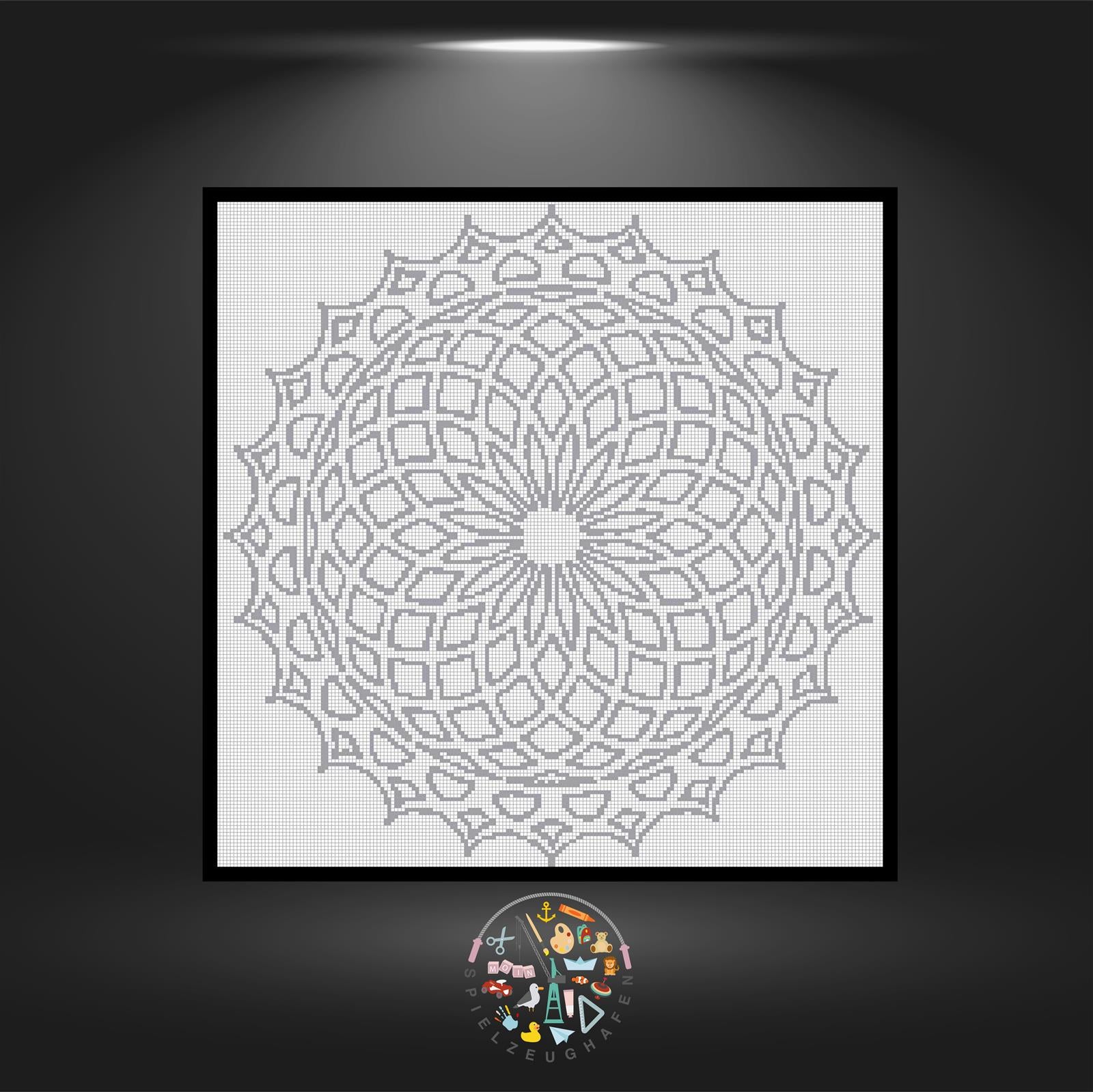 Mandala 18 - Quadratisch (OHNE STEINE) von Spielzeughafen
