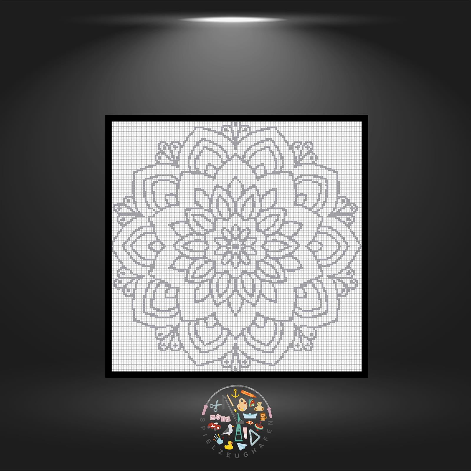 Mandala 7 - Quadratisch (OHNE STEINE) von Spielzeughafen