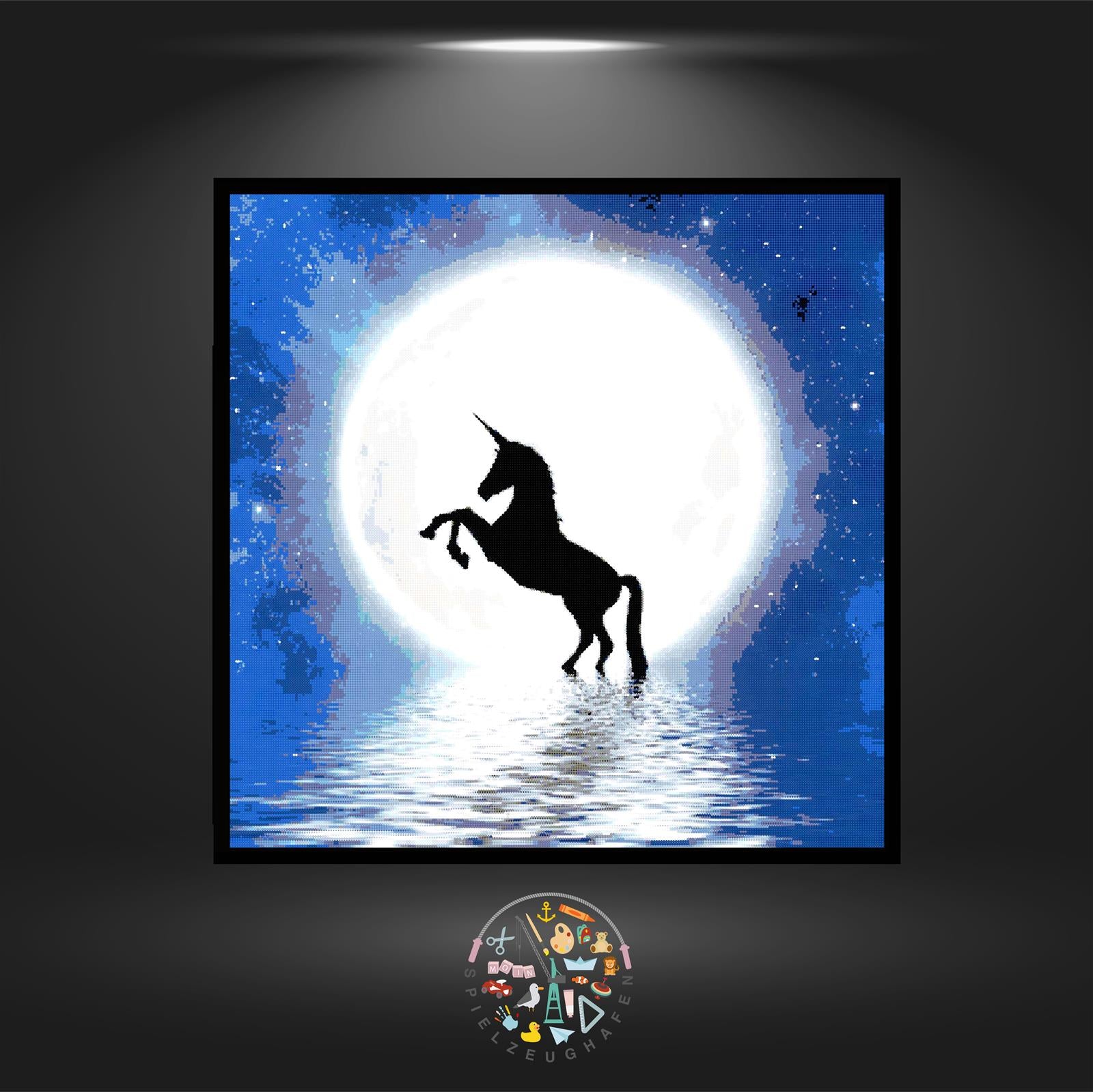 Unicorn and moon - Strass / Rhinestone