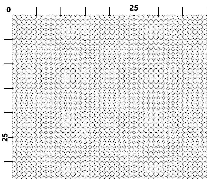 Rasterfolien für Artkal-Bügelperlen Rund 2,6mm