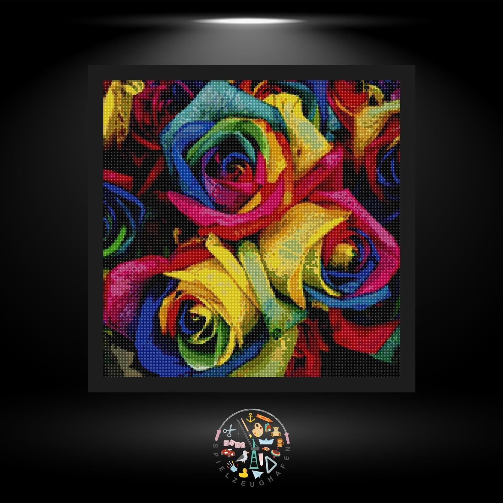 Regenbogenblumen - Quadratisch von Spielzeughafen