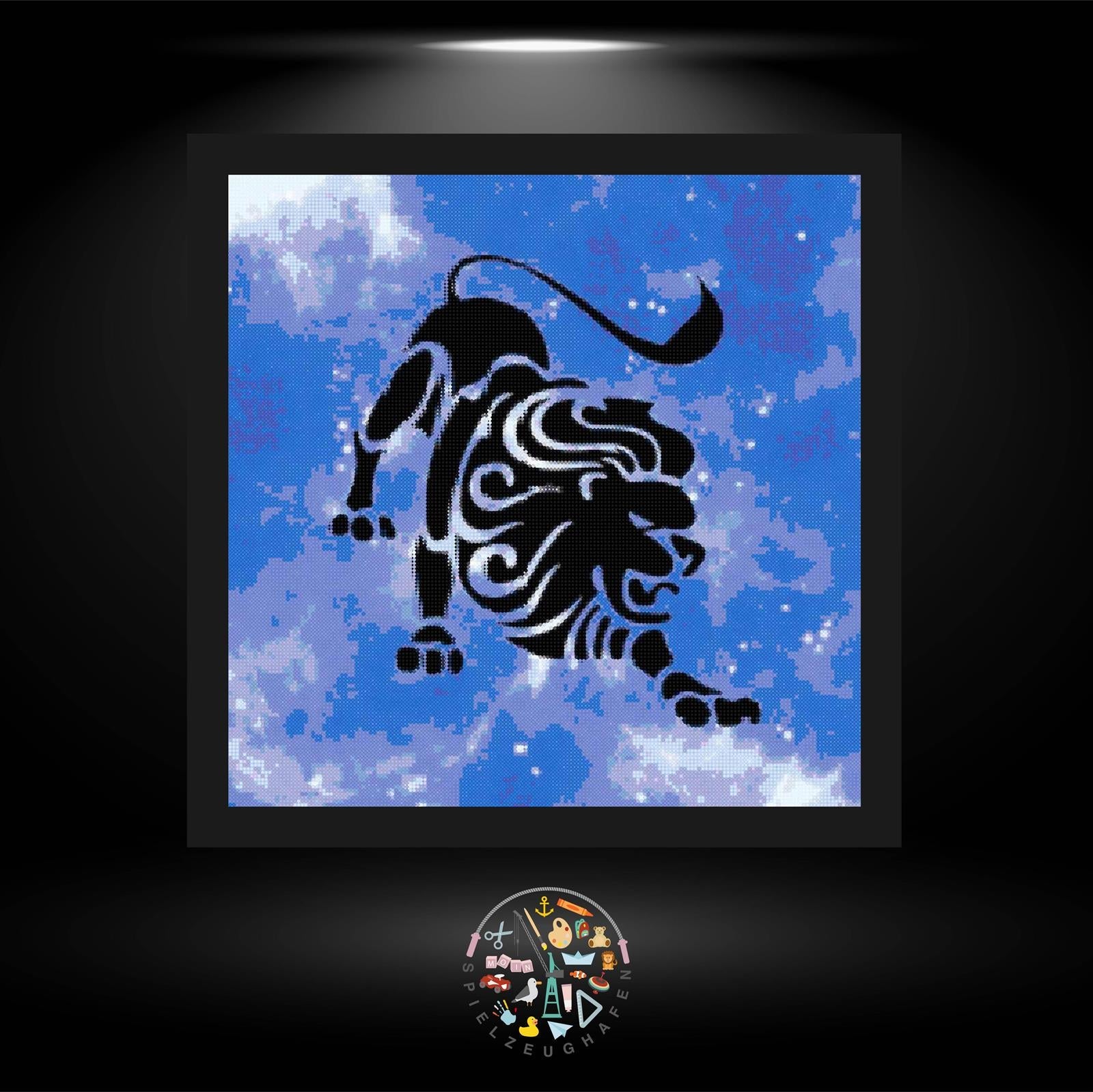 Sternzeichen Löwe Blau - Strass / Rhinestone von Spielzeughafen