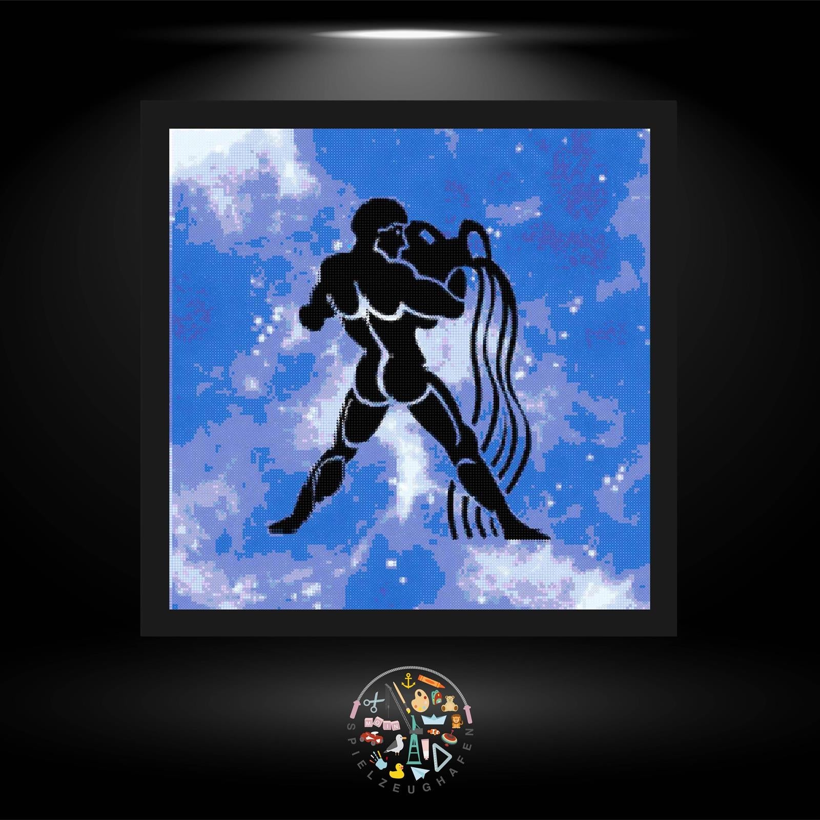 Sternzeichen Wassermann Blau - Strass / Rhinestone von Spielzeughafen