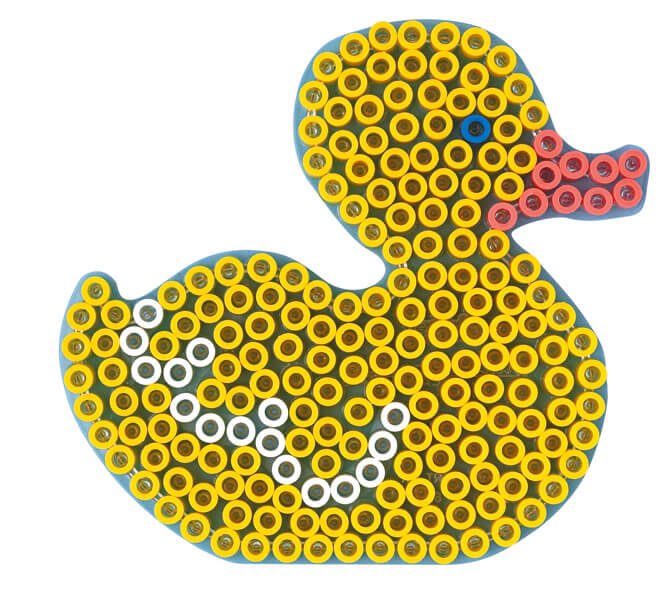 Stiftplatte für Maxi Bügelperlen, Ente von Spielzeughafen