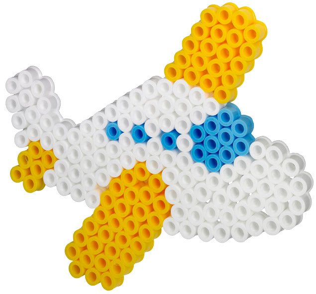 Stiftplatte für Maxi Bügelperlen, Flugzeug von Spielzeughafen