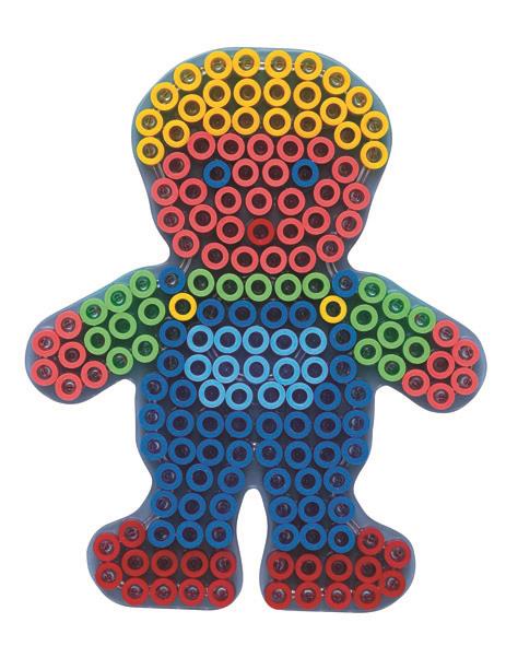 Stiftplatte für Maxi Bügelperlen, Junge von Spielzeughafen