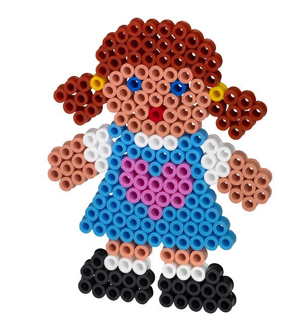 Stiftplatte für Maxi Bügelperlen, Mädchen von Spielzeughafen