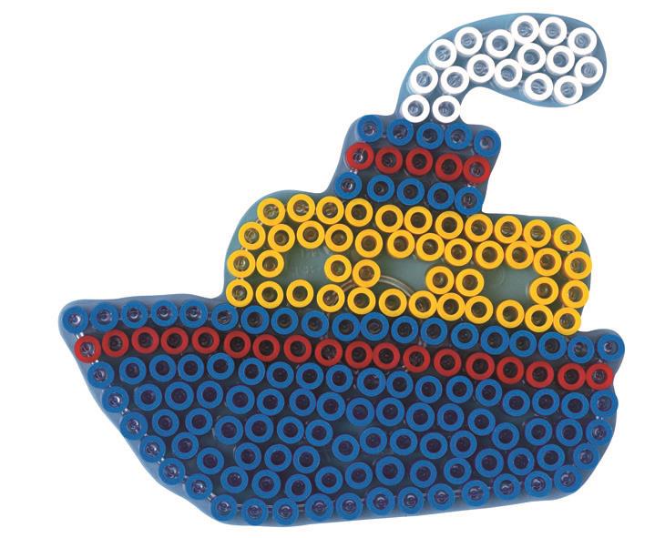 Stiftplatte für Maxi Bügelperlen, Schiff von Spielzeughafen