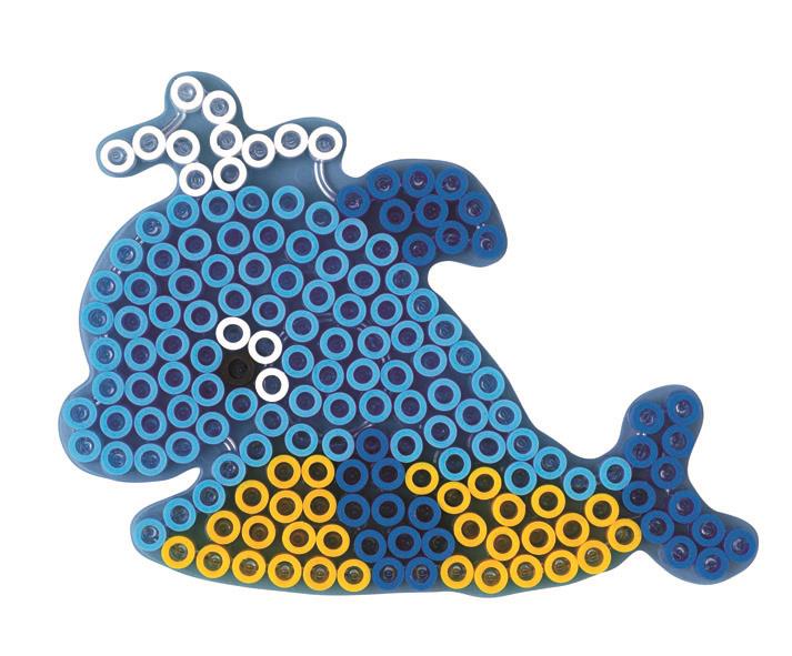 Stiftplatte für Maxi Bügelperlen, Wal von Spielzeughafen