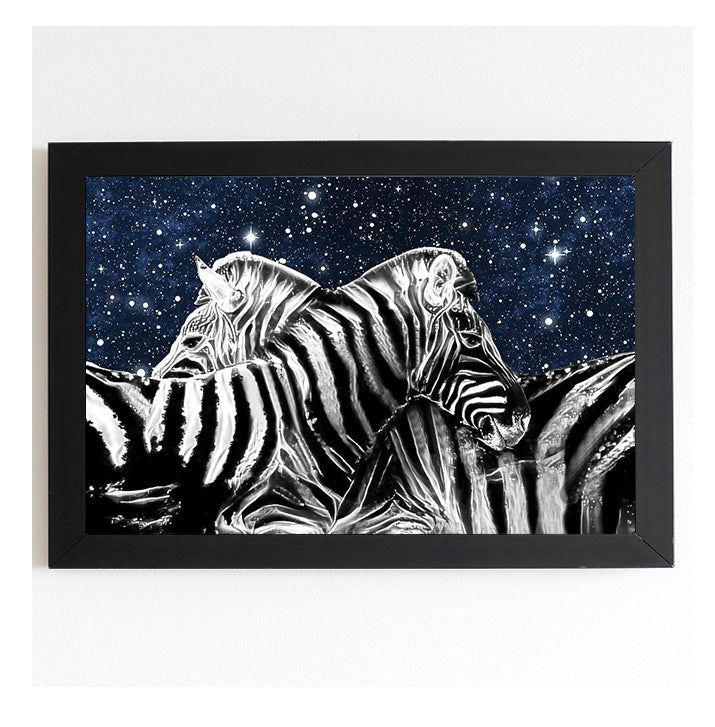 Silver Zebra Nachtleuchtend  - Quadratisch